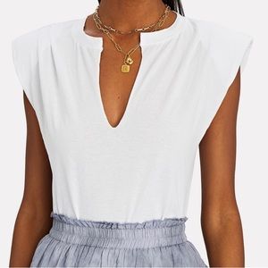 Frame Shoulder Pad White Tee Size XS